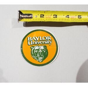 Vintage 80s Baylor University Sticker Decal, Retro Bears 1980s NOS Original